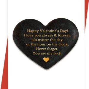 OJsensai Funny Stone Shape Valentines Day Card for Husband Wife, Inspiring Valentine Keepsake for Her Him,Valentine’s Day Decorations Gifts