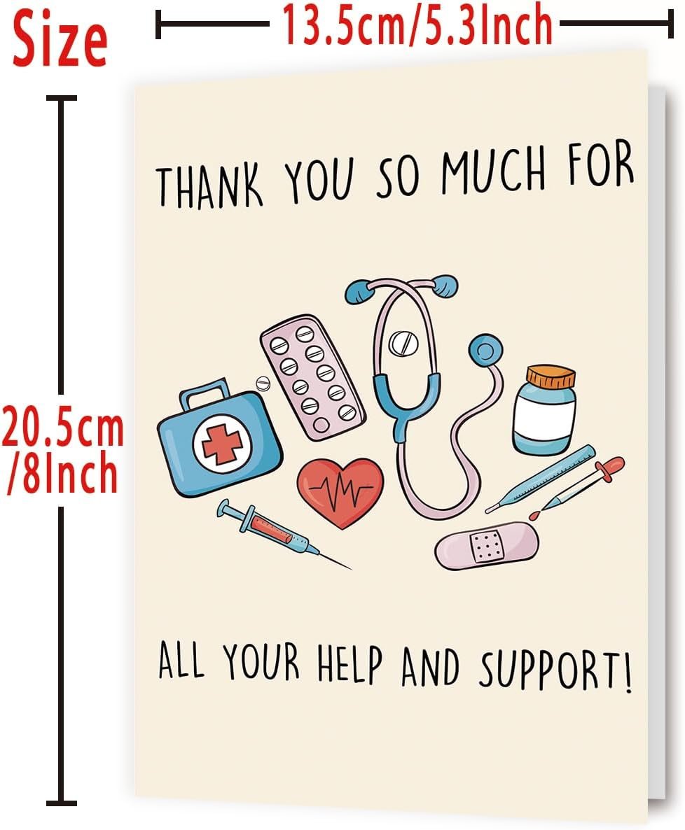 OJsensai Funny Thank You Card for Doctor Nurse, Cute Nursing Preceptor Gifts, Medical Staff Appreciation, Doctor Day for Him her - Image 4
