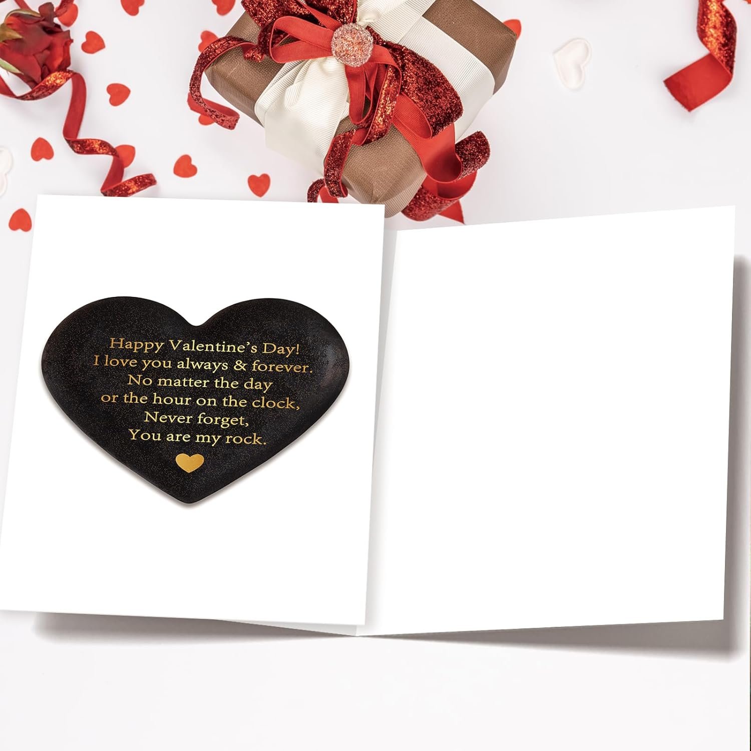 OJsensai Funny Stone Shape Valentines Day Card for Husband Wife, Inspiring Valentine Keepsake for Her Him,Valentine’s Day Decorations Gifts - Image 2