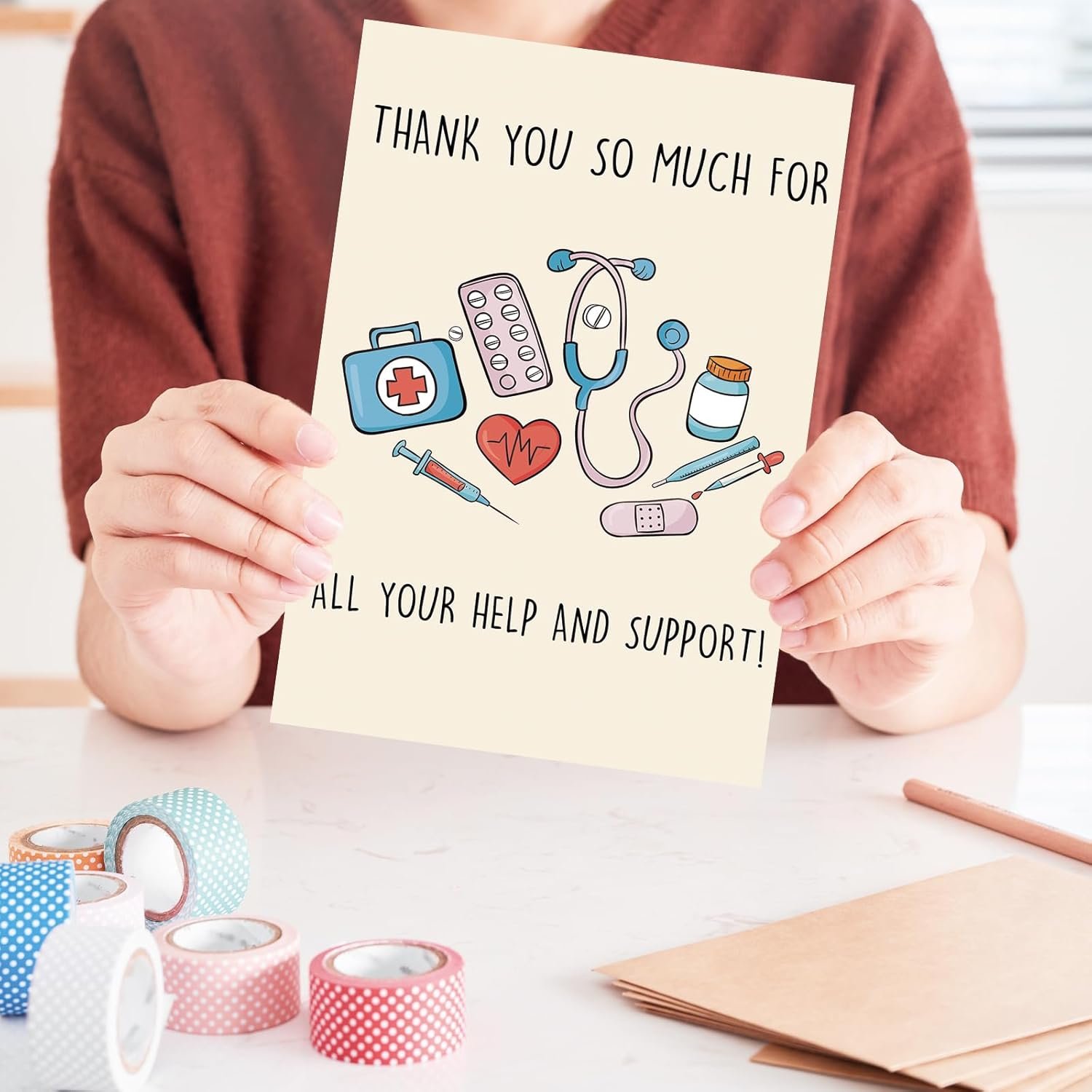 OJsensai Funny Thank You Card for Doctor Nurse, Cute Nursing Preceptor Gifts, Medical Staff Appreciation, Doctor Day for Him her - Image 3