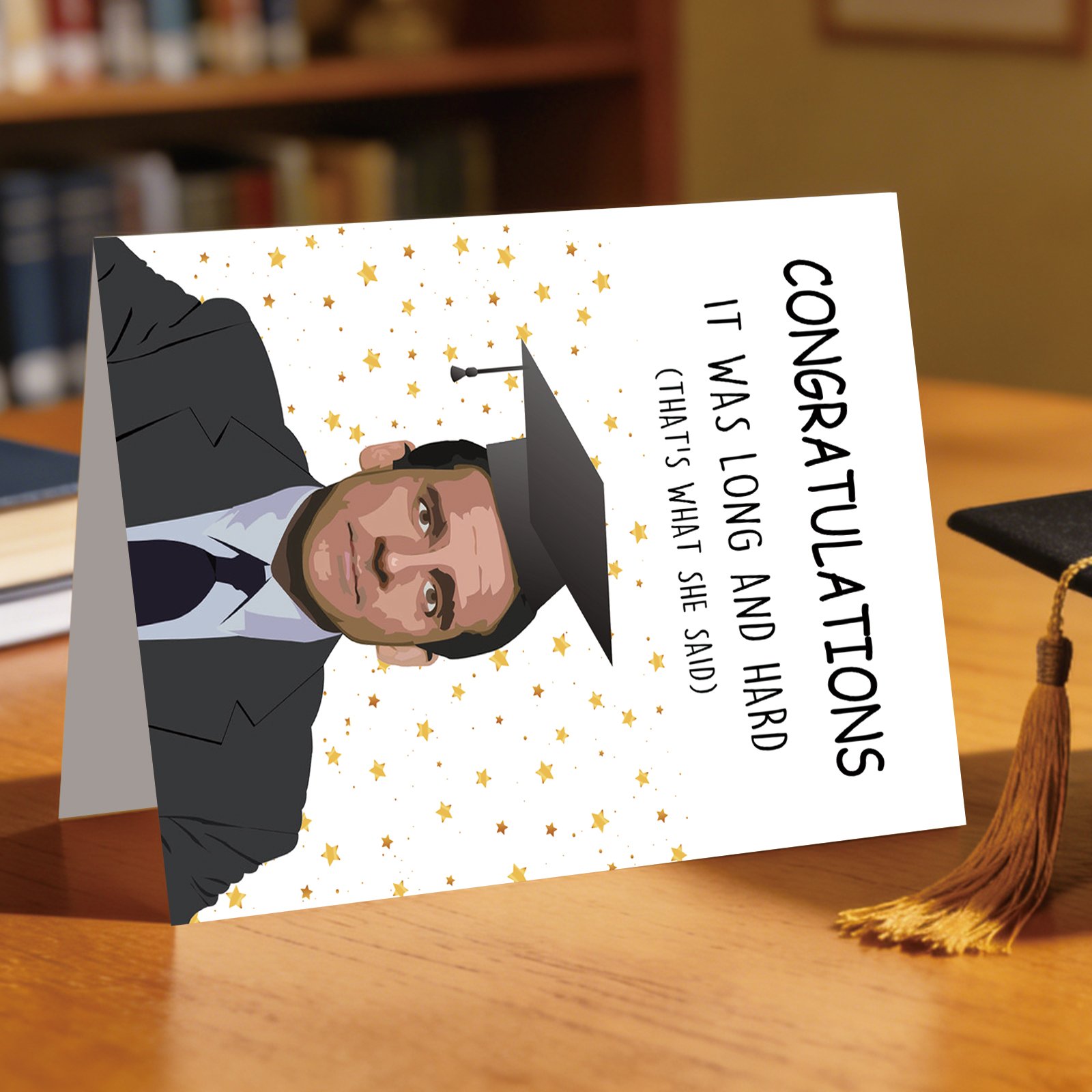 Happy Graduation Card for Him Her, Congratulations Graduate, Michael Scott Card for Classmates, Funny Gifts for Graduate - Image 6
