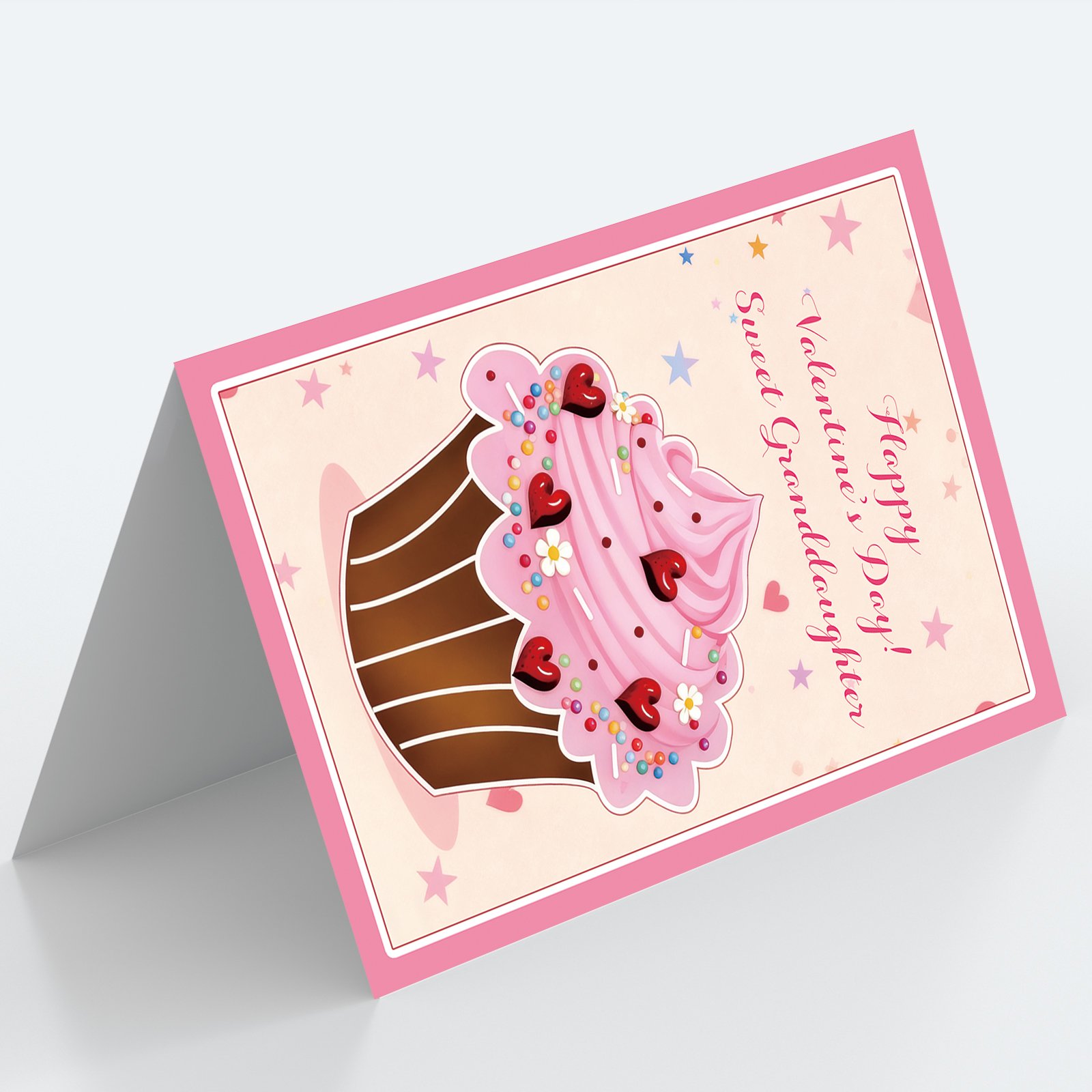 Cute Cake Valentine’s Day Card Gifts for Granddaughter,Sweet Valentines Day Gifts for Her Girl Kids from Grandma Grandpa Grandparents - Image 6