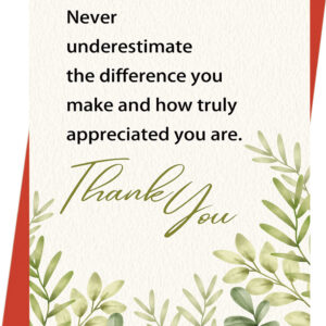 Comfort Thank You New Card, Appreciation Card for Coworker Boss Staff Teacher, Thank You Gifts for Men Women Daughter Son Medical Workers