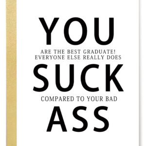Funny College Graduation Card, Happy Graduation Gift for Him Men, Graduations Party Decorations