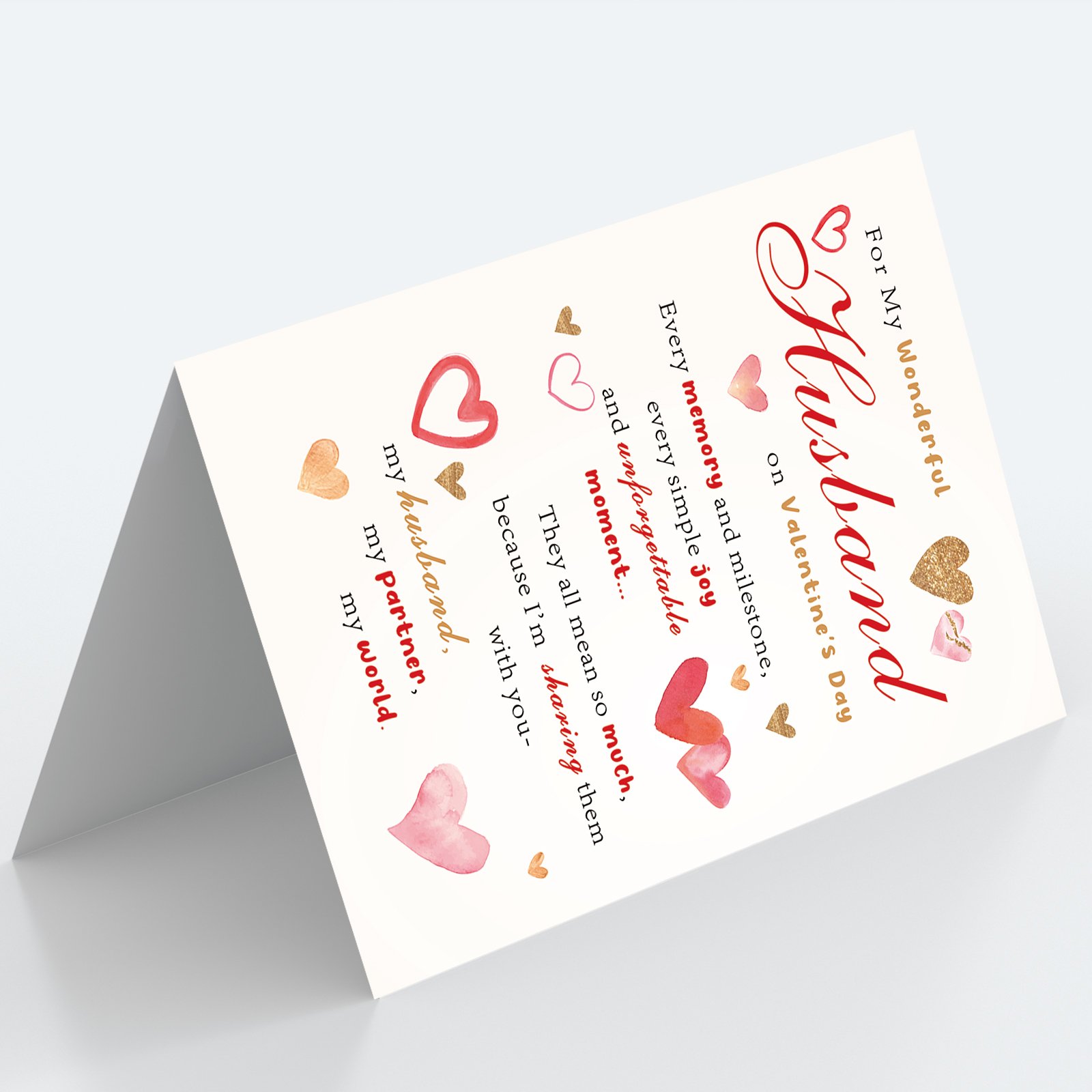 Valentine’s Day Card for Wondful Husband, Valentines Decorations Gifts Ideas from Wife - Image 6