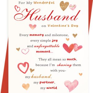 Valentine’s Day Card for Wondful Husband, Valentines Decorations Gifts Ideas from Wife