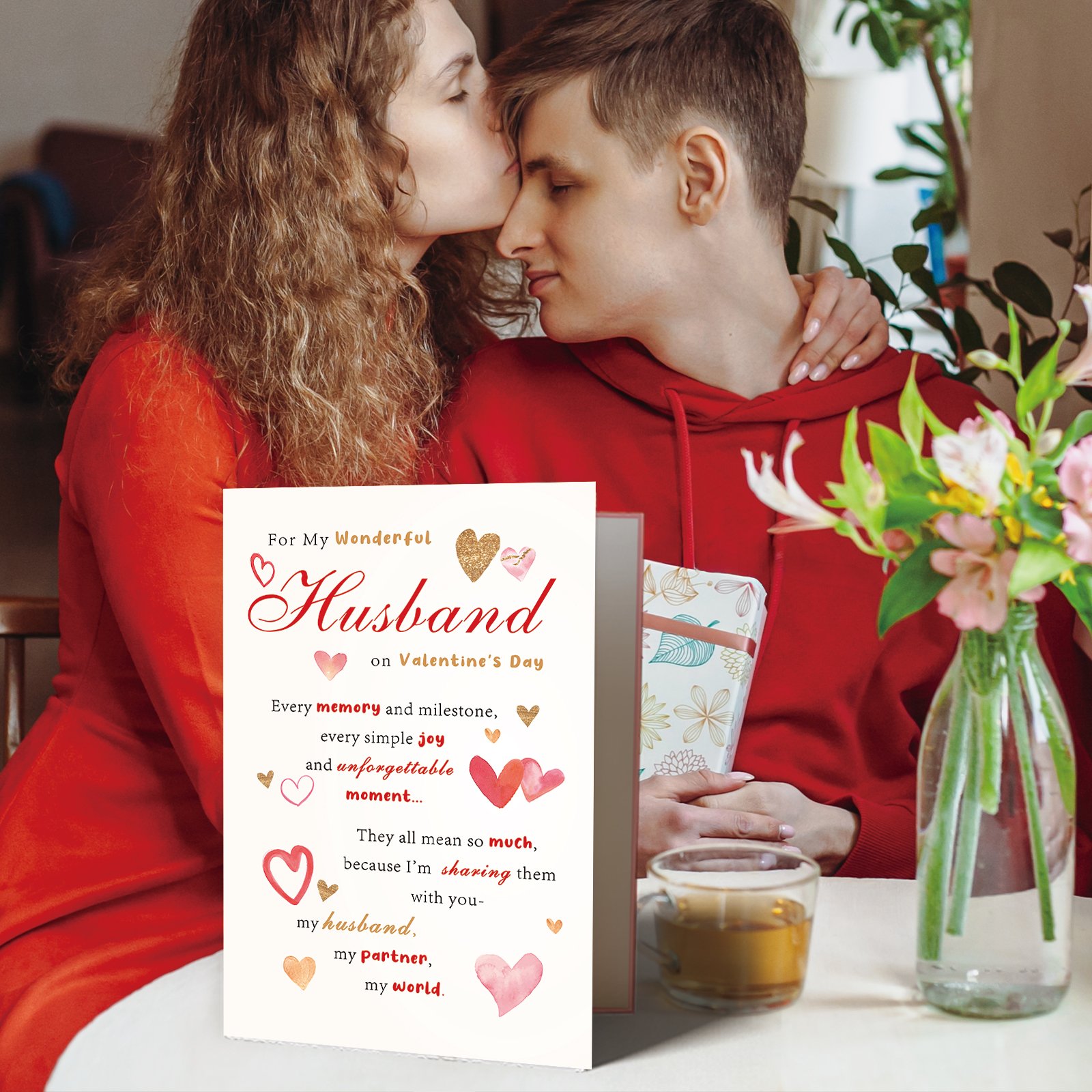 Valentine’s Day Card for Wondful Husband, Valentines Decorations Gifts Ideas from Wife - Image 5