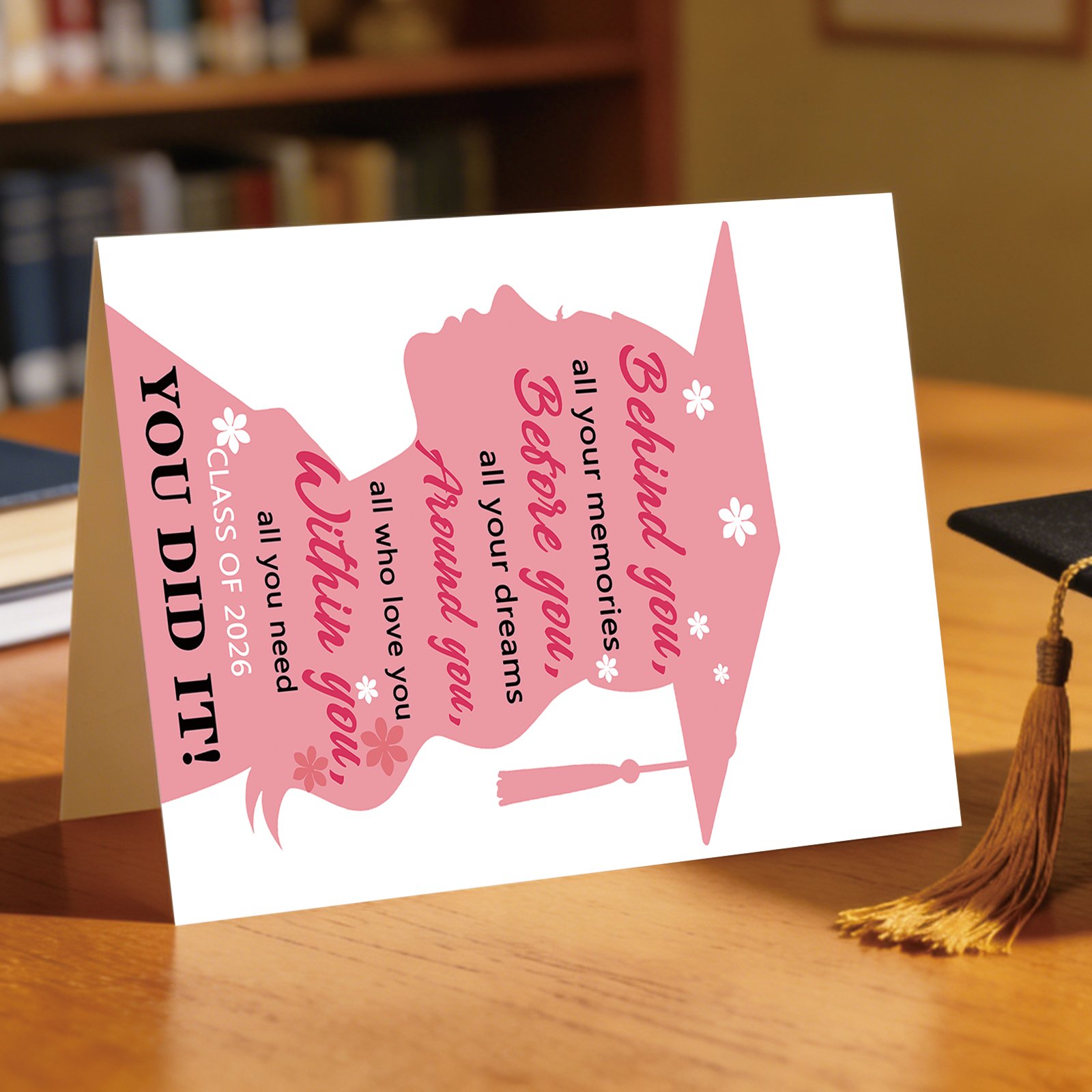 2026 Graduation Card for Her Girl Teen, Congratulations High School & College Grad Graduation Gifts for Daughter Niece(Class of 2026 You Did It) - Image 6