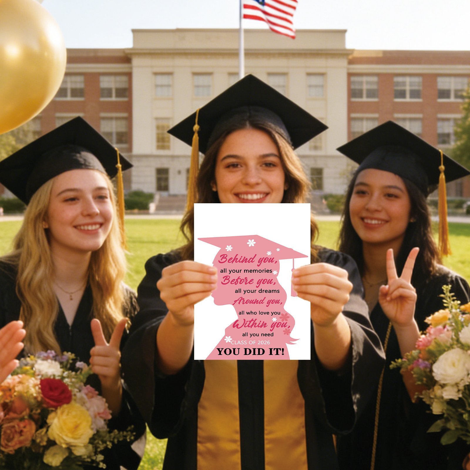 2026 Graduation Card for Her Girl Teen, Congratulations High School & College Grad Graduation Gifts for Daughter Niece(Class of 2026 You Did It) - Image 5