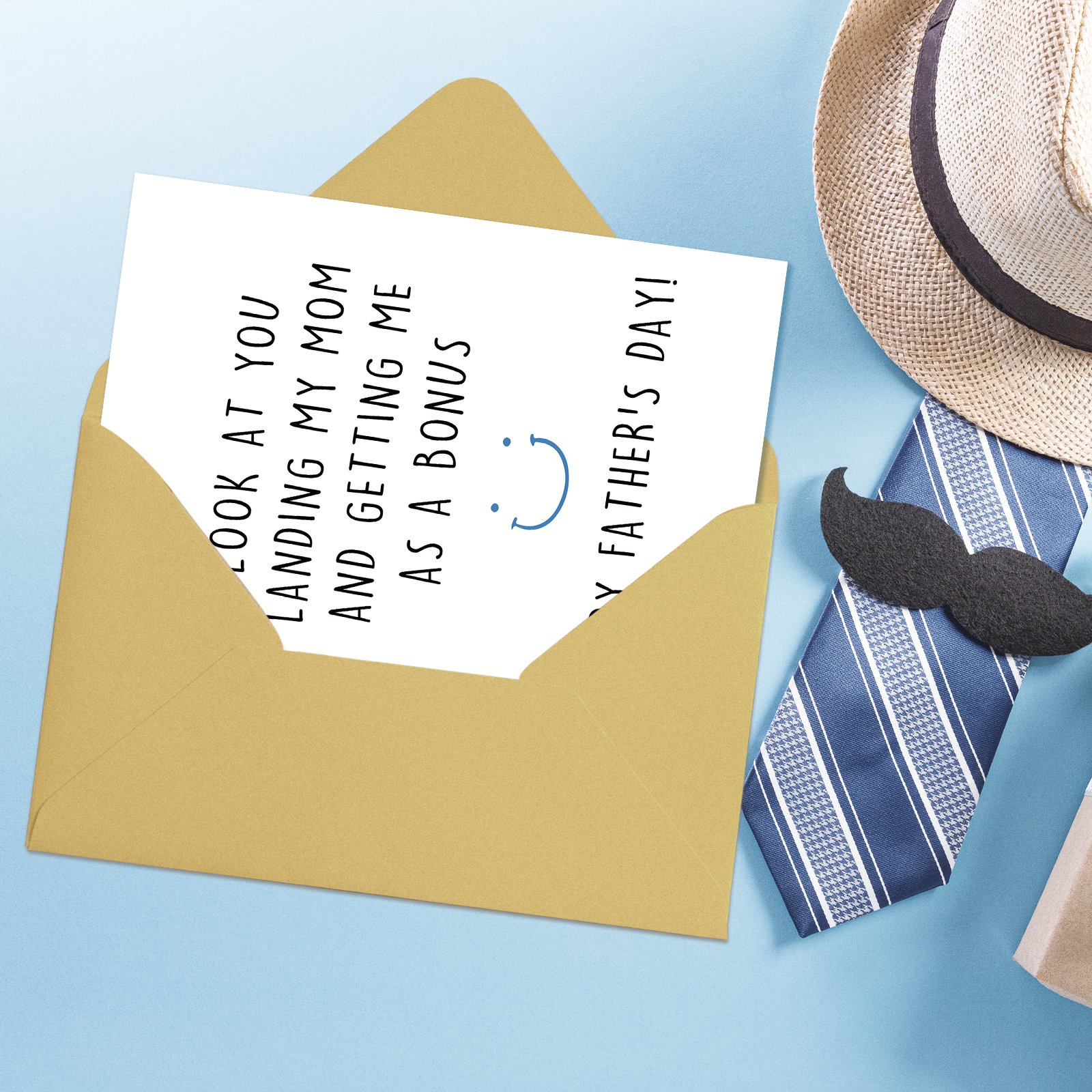 Funny Stepdad Fathers Day Card from Step Son Daughter, Gifts for Bonus Dad, Happy Fathers Day for Step Dad - Image 4