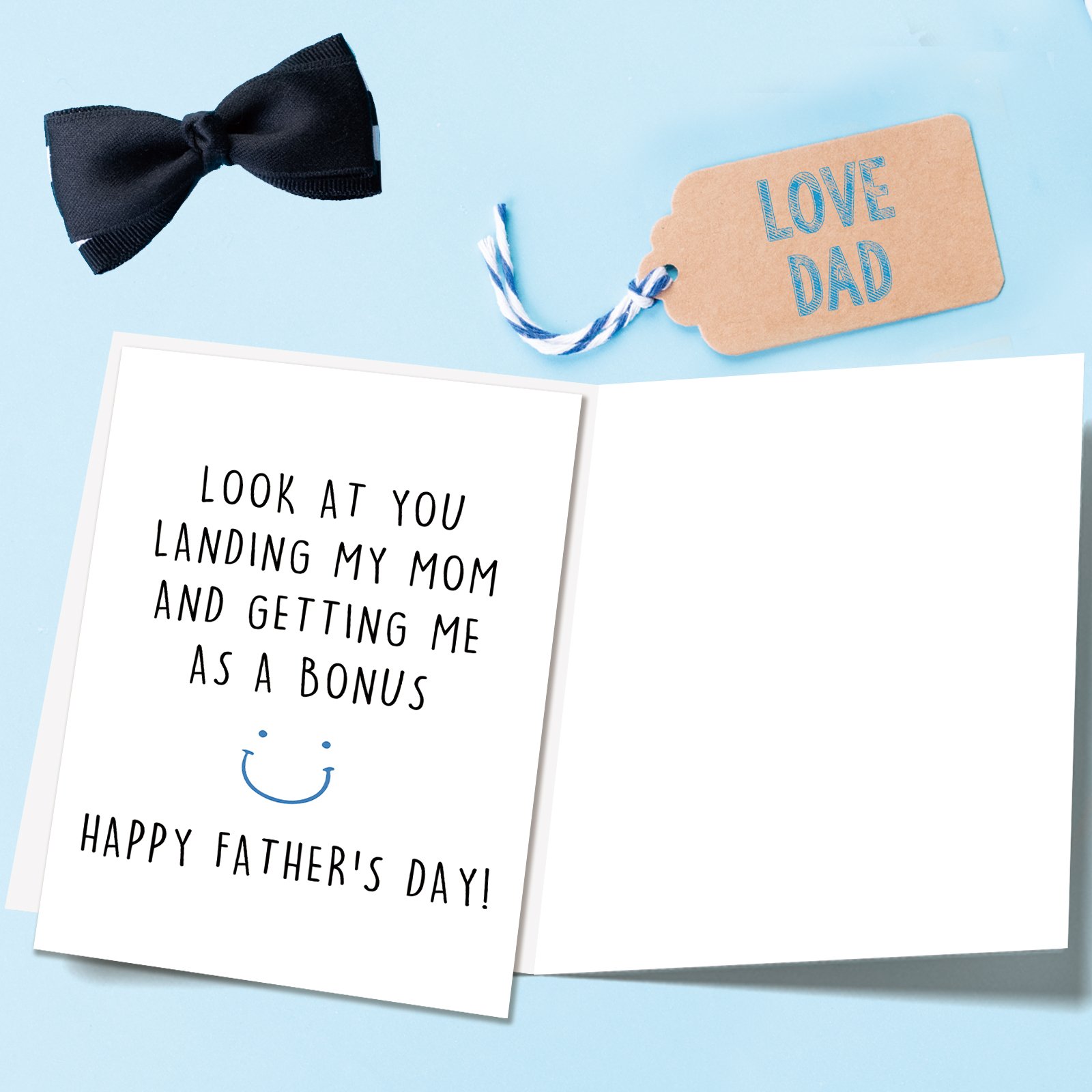 Funny Stepdad Fathers Day Card from Step Son Daughter, Gifts for Bonus Dad, Happy Fathers Day for Step Dad - Image 2