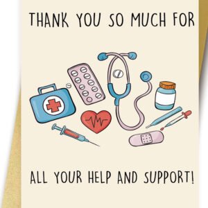 Funny Thank You Card for Doctor Nurse, Cute Nursing Preceptor Gifts, Medical Staff Appreciation, Doctor Day for Him her